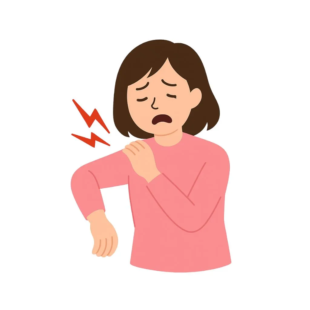 四十肩・五十肩の痛みを軽減し腕がスッと上がる神経アプローチのイメージ