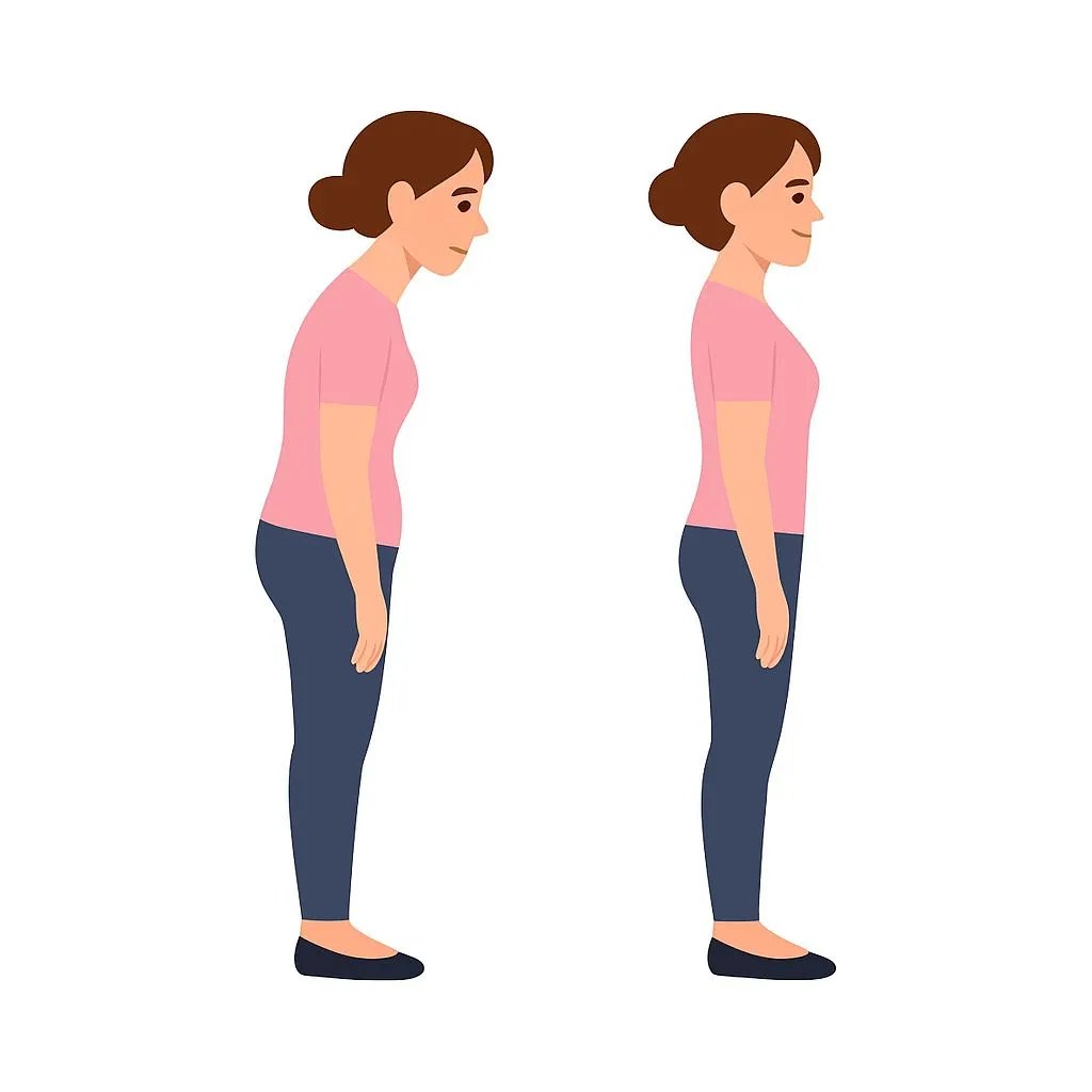 猫背がまっすぐに整う姿勢ビフォーアフター