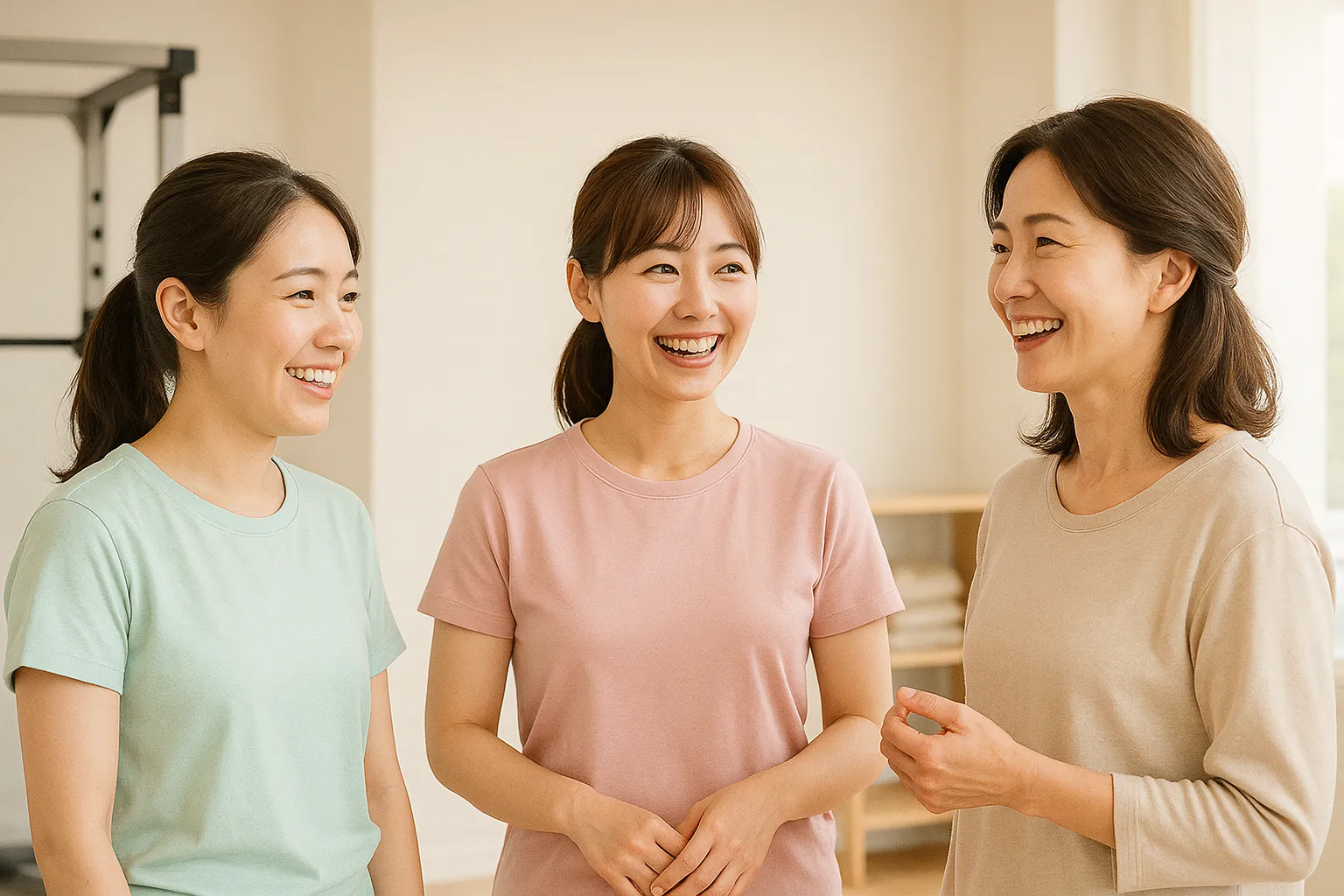 札幌市西区・発寒エリアのパーソナルジムに通う30〜50代女性がダイエット・姿勢改善に取り組む様子｜札幌のパーソナルジム・キースタイルフィットネス