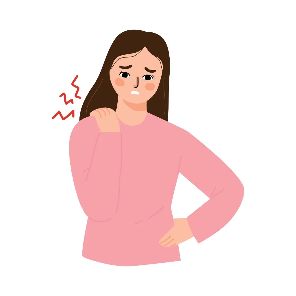 肩こりの原因となる力み姿勢をリセットし、肩が軽くなるイメージ